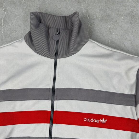 Vintage 80’s Adidas Warm Up Full Zip Run DMC Hip Hop Style Track Jacket - Large - Picture 4 of 8